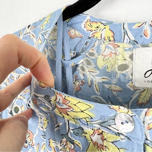 dRA Anthropologie Yara Blue Eyelet Floral Dress Sz S - Picture 10 of 16